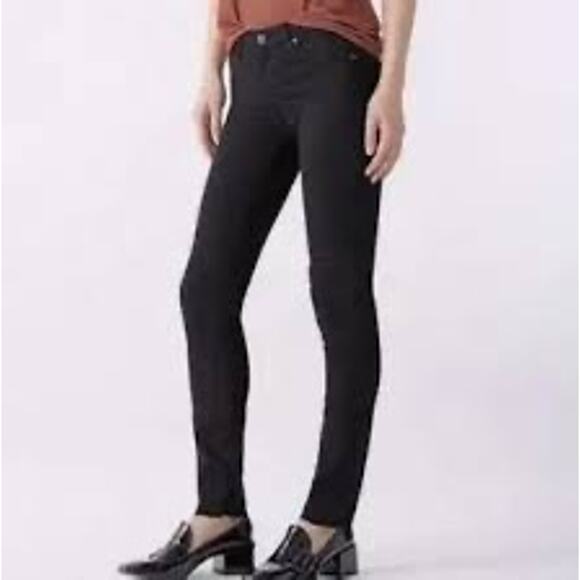 AG Adriano Goldschmied The Stilt Cigarette Leg Black Jeans Women’s Size 27R - Picture 5 of 12